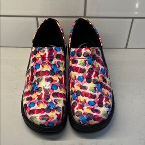 Klogs Naples Colorful Dot Pattern Slip-Ons